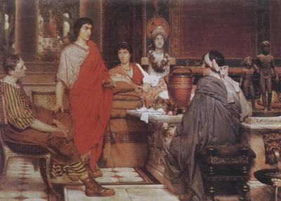Alma-Tadema, Sir Lawrence Catullus at Lesbia's (mk23) oil painting image
